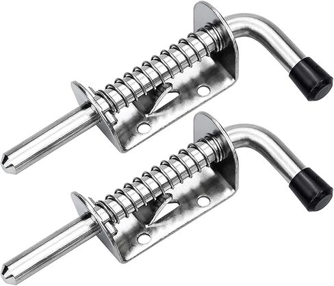قفل باب منزلق، قطعتان من مزلاج المرآب زنبركي من الفولاذ المقاوم للصدأ، مزلاج أجهزة خزانة الأمان in Kuwait