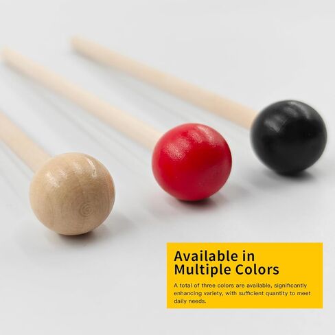 6 قطعة من أعواد قرع الخشب مطارق خشبية صغيرة للطبول الصغيرة إكسيليفون غلوكنسبيل أجراس الرنين in Kuwait