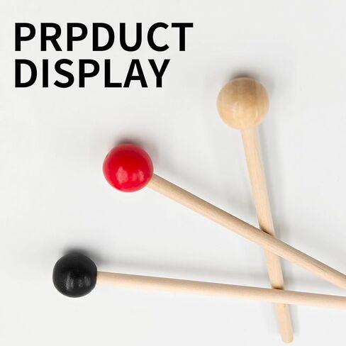 6 قطعة من أعواد قرع الخشب مطارق خشبية صغيرة للطبول الصغيرة إكسيليفون غلوكنسبيل أجراس الرنين in Kuwait