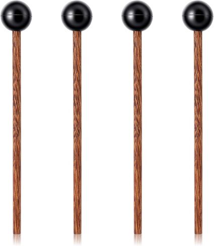 4Pcs Xylophone Mallets, Glockenspiel Mallet, 5.7in Wooden Rubber Percussion Mallets, Drumsticks, Percussion Sticks, Tongue Drum Mallet in Saudi Arabia