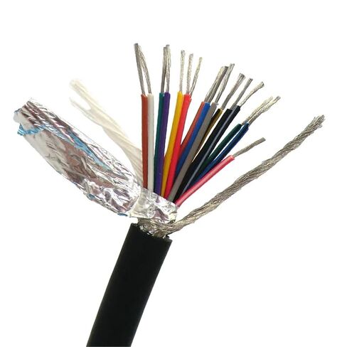 Shielded Cable 0.14,0.2,0.3mm² Control Wire 26,24,22AWG Tinned Copper 2,3,4,5,6,8,10,12,14,16,20 core(20 core,1M_0.3MM2(22AWG)) in Kuwait