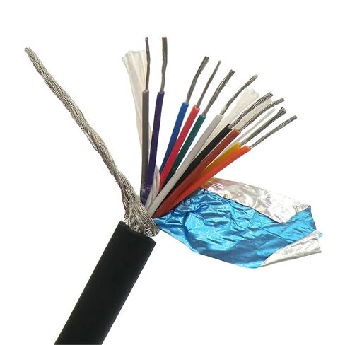 Shielded Cable 0.14,0.2,0.3mm² Control Wire 26,24,22AWG Tinned Copper 2,3,4,5,6,8,10,12,14,16,20 core(20 core,1M_0.3MM2(22AWG)) in Kuwait