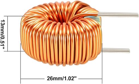 Vertical Toroid Magnetic Inductor Monolayer Wire Wind Wound 50uH 20A Inductance Coil in Saudi Arabia