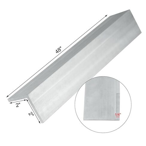 48" Long x 2" Wide x 1/4" Thick 6063 Aluminum Angle,1 Pcs Premium Aluminum Angle Iron Stock for Structural, Railings, Window Frames, Roofs, Corner Guards and DIY Projects in Kuwait