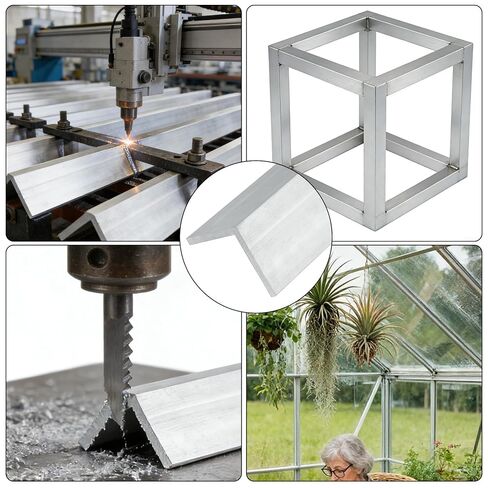 48" Long x 2" Wide x 1/4" Thick 6063 Aluminum Angle,1 Pcs Premium Aluminum Angle Iron Stock for Structural, Railings, Window Frames, Roofs, Corner Guards and DIY Projects in Kuwait