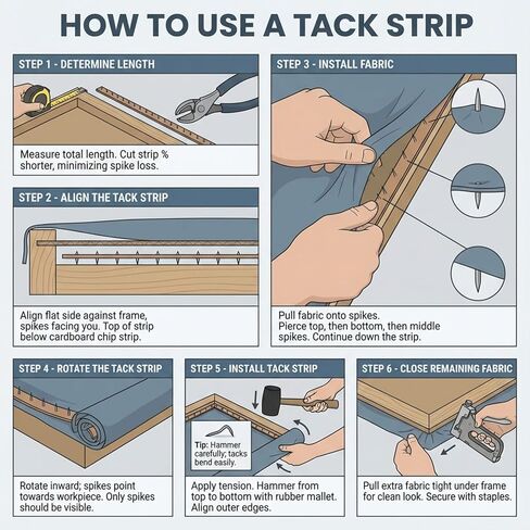 10 Pcs 30" Upholstery Tacks Strips Metal Galvanized Steel Sofa Accessories Fabric Reupholstery Supplies for Furniture Couch Chair Sofa for DIY Furniture Repair and Restoration in Kuwait