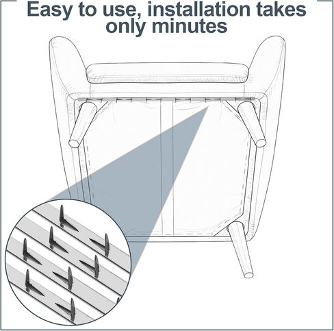 10 Pcs 30" Upholstery Tacks Strips Metal Galvanized Steel Sofa Accessories Fabric Reupholstery Supplies for Furniture Couch Chair Sofa for DIY Furniture Repair and Restoration in Kuwait