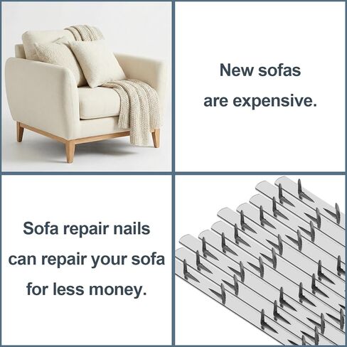 10 Pcs 30" Upholstery Tacks Strips Metal Galvanized Steel Sofa Accessories Fabric Reupholstery Supplies for Furniture Couch Chair Sofa for DIY Furniture Repair and Restoration in Kuwait
