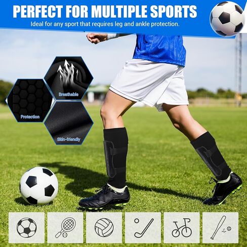 4 قطع من واقيات قصبة القدم للأطفال الصغار، وسادات واقية من قصبة القدم لكرة القدم، وكم ضغط ربلة الساق مع وسادات على شكل قرص العسل للأطفال والشباب والبالغين لكرة القدم التايكوندو والبيسبول الواقية in Kuwait