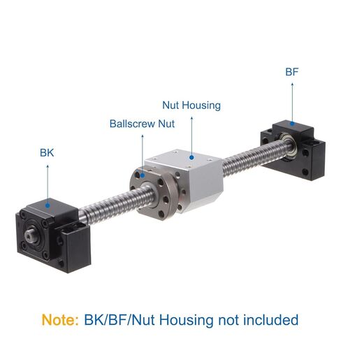 uxcell BallScrew SFU1204 (Dia 12mm, Lead 4mm, Length 350mm) with Ball Screw Nut Anti Backlash Ball Screw Kit Standard End Machining for BK/BF12 CNC Machine Parts in Saudi Arabia