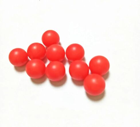 كرات بلاستيكية مجوفة ناعمة من مادة البولي بروبيلين الحمراء بقطر كرة طافية دقيقة قطر 5/6/7.75/8/10/12/15/20 مم (8 قطع، 15 مم) in Kuwait