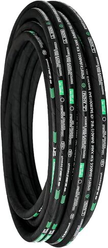 Haichy Hydraulic Hose Coiled 3118 PSI Rubber Hydraulic Hose with 2 High-Tensile Steel Wire Braid, Hydraulic Oil Flexible Hose (3/4 in x 100 ft) in Saudi Arabia