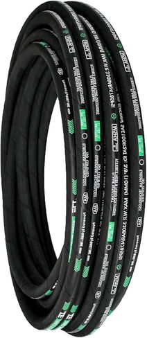 Haichy Hydraulic Hose Coiled 3118 PSI Rubber Hydraulic Hose with 2 High-Tensile Steel Wire Braid, Hydraulic Oil Flexible Hose (3/4 in x 100 ft) in Saudi Arabia