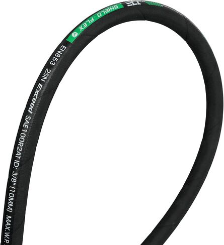 Haichy Hydraulic Hose Coiled 3118 PSI Rubber Hydraulic Hose with 2 High-Tensile Steel Wire Braid, Hydraulic Oil Flexible Hose (3/4 in x 100 ft) in Saudi Arabia