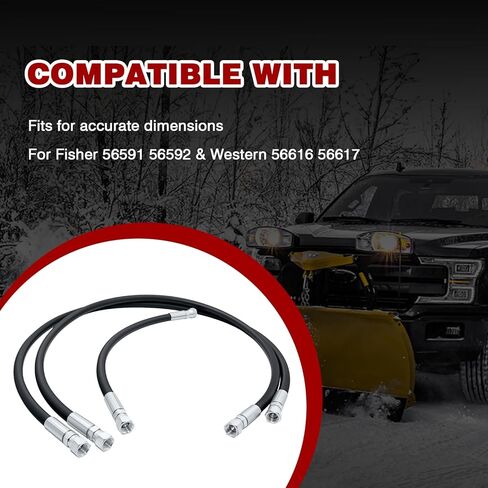 مجموعة خرطوم هيدروليكية لجرافة الثلج شديدة التحمل تناسب فيشر 56591 56592 والغربية 56616 56617 in Kuwait