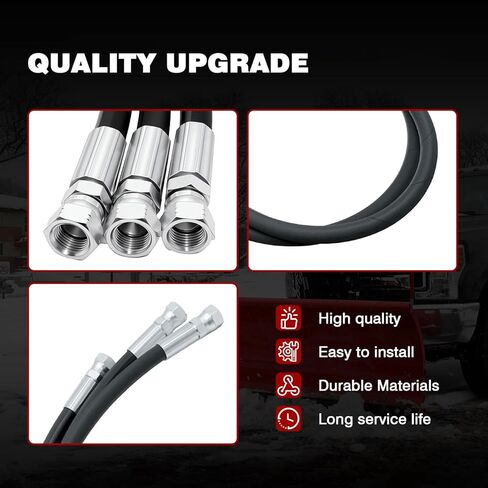 مجموعة خرطوم هيدروليكية لجرافة الثلج شديدة التحمل تناسب فيشر 56591 56592 والغربية 56616 56617 in Kuwait