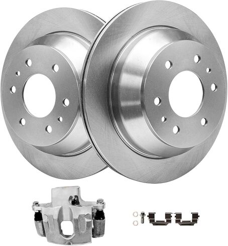 Detroit Axle-مجموعة الفرامل الخلفية لـ 11-17 Honda Odyssey 09-14 Pilot 07-13 Acura MDX ZDX 2011 2012 2013 Braking Brakes Rotor and Ceramic Brake Pads in Kuwait