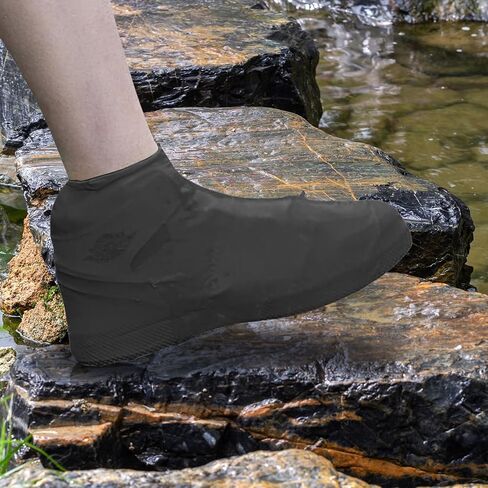 Shoe Covers, Silicone Waterproof for Women and Men, Reusable Non-Slip Rain Overshoes for Outdoor Walking Travel and Cycling in Saudi Arabia