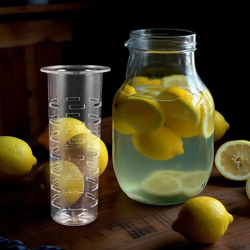 Juice Jar with Acrylic Fruit Infuser and Ice Core 9-Inch Beverage Dispenser for Home Party and Commercial Use in Saudi Arabia