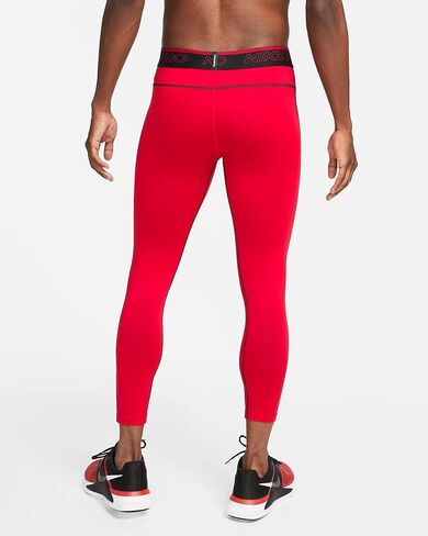 Nike Pro Dri-FIT Men's 3/4 Tights (Small Tall, Univeristy Red/Black/Black) in Saudi Arabia