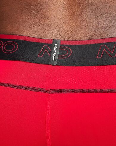Nike Pro Dri-FIT Men's 3/4 Tights (Small Tall, Univeristy Red/Black/Black) in Saudi Arabia