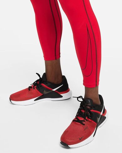 Nike Pro Dri-FIT Men's 3/4 Tights (Small Tall, Univeristy Red/Black/Black) in Saudi Arabia