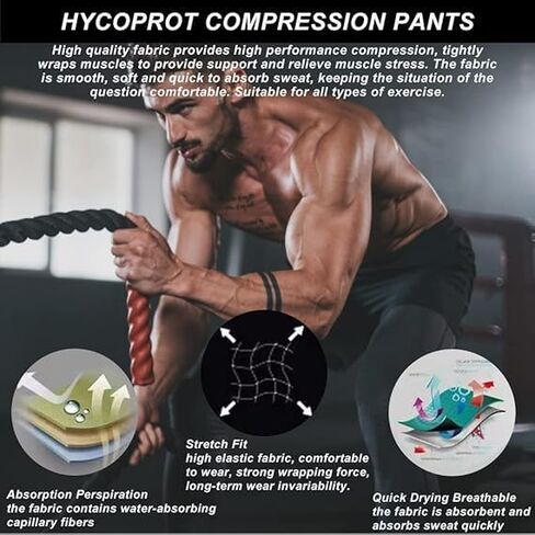 Performance Compression Leggings for Men, Athletic Tights for Running, Workout and Sports Activities (XL Yard) in Saudi Arabia