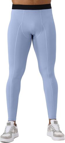 Mens Compression Pants Running Leggings Workout Athletic Tights Cool Dry Base Layer for Basketball Cycling Yoga in Saudi Arabia