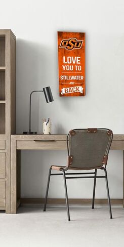 KH Sports Fan 7"X18" Oklahoma State Cowboys Love You To College Logo Plaque in Saudi Arabia