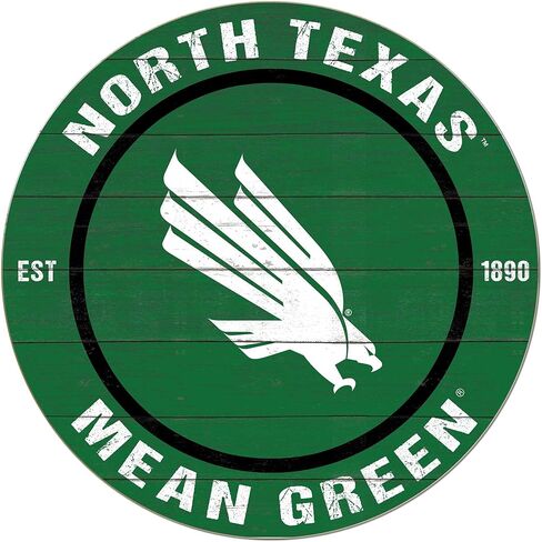 KH Sports Fan North Texas يعني علامة دائرة ملونة باللون الأخضر، 20x20 بوصة، ديكور أخضر متوسط ​​للنوم، كهف المروحة، غرفة المعيشة؛ أظهر روح فريقك مع هذه اللوحة الفنية الجدارية الفريدة من نوعها في شمال تكساس باللون الأخضر in Saudi Arabia