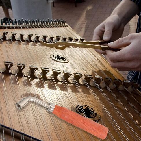 أداة مفتاح ربط Zerodeko Dulcimer مع مقبض ناعم ورأس معدني موالف مفتاح ربط محمول لأداة ضبط مقاومة للصدأ لهجة الآلة لأداة ضبط السنطور والأدوات الخيطية المشابهة in Saudi Arabia
