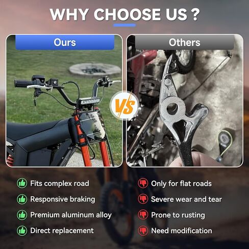 Left and Right Brake Lever Compatible with Tutto Tuttio Soleil01 Electric Dirt Bike Ebike, Handbrake Lever Replacement for Tutti Soleil 01 E Bike Electric Bike Motorcycle Accessories Aluminum in Kuwait