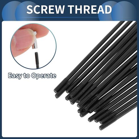 Motoforti 20 Set 14G Straight Pull Bicycle Spokes 285mm Straight Pull Bike Wheel Spokes Carbon Steel Black in Kuwait