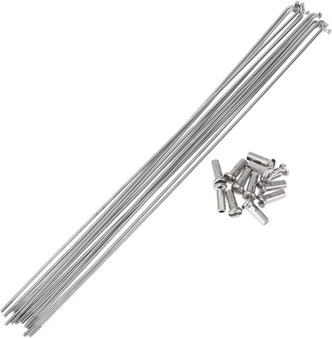 12 Set 14G Bicycle Spokes 287mm Bike Wheel Spokes 304 Stainless Steel Silver Tone in Kuwait