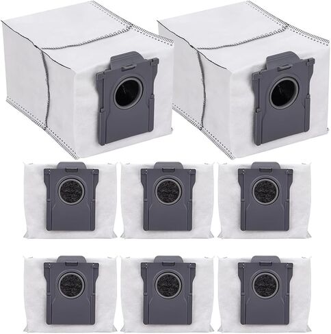 أكياس غبار متوافقة مع Dreame X50 X40 X30 L50 L40 Ultra/ L10S Pro Ultra/ L10S Ultra Gen 2/ L10S Plus/ D10 Plus Gen 2/ Mova E30 V50 Ultra P50 Pro Ultra، حقيبة مكنسة كهربائية كبيرة للاستعمال مرة واحدة سعة 3 لتر (6 عبوات) in Kuwait