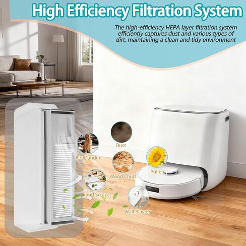 8 عبوات من أكياس الغبار Freo Pro متوافقة مع NARWAL Freo Pro، Freo X Ultra، Freo X Plus Robot Vacuum Cleaner، أكياس غبار ذات سعة كبيرة 1 لتر للاستعمال مرة واحدة، مناسبة للمكانس الكهربائية المنزلية الروبوتية in Kuwait