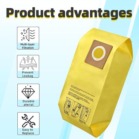 حقيبة مكنسة كهربائية للاستعمال مرة واحدة AH10243 متوافقة مع مكنسة هوفر التجارية CU2 الكهربائية، بديلة لـ CH54013 CH54015 CH54113 CH54115، أكياس جمع الغبار عالية الكفاءة، استبدال الجزء AH10243 (10 P) in Kuwait