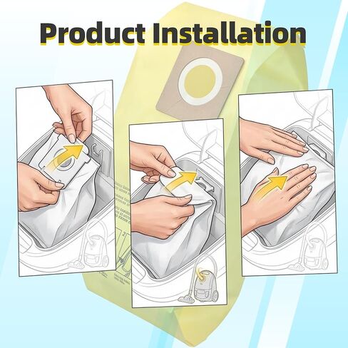 حقيبة مكنسة كهربائية للاستعمال مرة واحدة AH10243 متوافقة مع مكنسة هوفر التجارية CU2 الكهربائية، بديلة لـ CH54013 CH54015 CH54113 CH54115، أكياس جمع الغبار عالية الكفاءة، استبدال الجزء AH10243 (10 P) in Kuwait