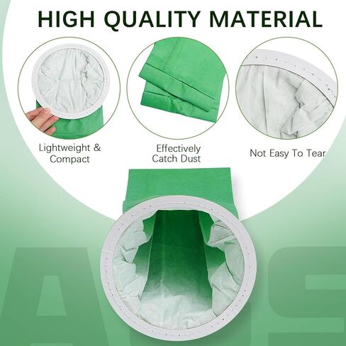 Therwen 30 Pack Backpack Vacuum Bags Commercial for 6 Quart Backpack Vacuum Compatible with Proteam 100431 Vacuums Bags Cleaner Round Micro Filter Paper Bag(6 qt, Compatible with ProTeam 100431) in Saudi Arabia