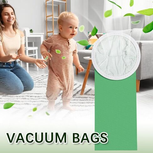 Therwen 30 Pack Backpack Vacuum Bags Commercial for 6 Quart Backpack Vacuum Compatible with Proteam 100431 Vacuums Bags Cleaner Round Micro Filter Paper Bag(6 qt, Compatible with ProTeam 100431) in Saudi Arabia