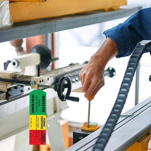 علامة تسجيل مفتش عليها 3 عزم دوران مقاس 2.75 × 7.9 بوصة للمعدات التي تم فحصها، علامة تعليق لفحص السلامة، تسجيل 50 حزمة in Saudi Arabia