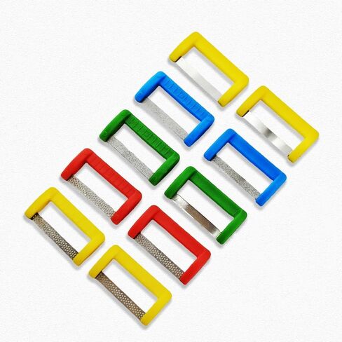 Dental Orthodontic Interproximal Enamel Polishing Tooth Enamel Reducted Tool Dental Polishing Cutting Strips Teeth Whitening (10pcs with Single Metal Strips) in Kuwait