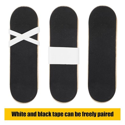 12-Pack Foam Fingerboard Grip Tape,High-Traction Non-Slip Fingerboard Foam Grip Tape,Grips Tapes Fingerboards for Standard Boards, 8 Black + 8 White (38mm x 110mm) in Saudi Arabia