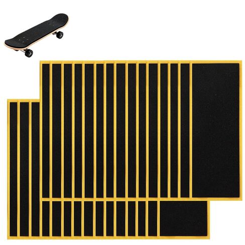 30pcs PRO Fingerboard Grip Tape, 110x38mm/4.33x1.5in Foam Grip Strips for Fingerboard Skateboards Stickers Foam Tape Mini Griptape for Finger Board Skateboard Games & Tricks (Black) in Saudi Arabia