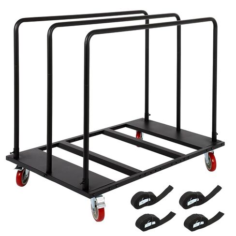 Folding Table Cart, 1500LBS Heavy Duty Table Dolly with 4 Swivel Wheels, 10 Table Capacity for Warehouse and Party Event Furniture Storage in Saudi Arabia
