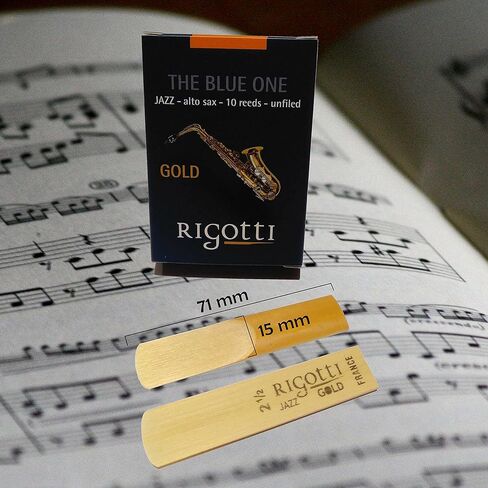 Rigotti RG.JSA Gold Jazz Alto Saxophone Reeds - 2 Medium (10-pack) in Kuwait