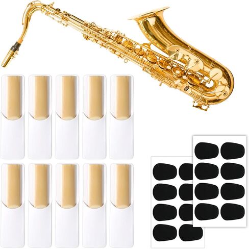 26PCS Alto Saxophone Replacement Kit, 10PCS Alto Saxophone Reeds 2.5, 16PCS Saxophones Mouthpiece Pads for Altos Saxophones Parts and Accessories in Saudi Arabia