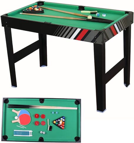 Generic 4-in-1 Different Convert Tables Game with Football Billiards Ice Hockey Table Tennis Foosball Table Combo Set Wear Resist for Friends and Family Playing in Saudi Arabia