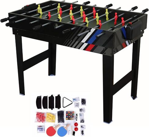 Generic 4-in-1 Different Convert Tables Game with Football Billiards Ice Hockey Table Tennis Foosball Table Combo Set Wear Resist for Friends and Family Playing in Saudi Arabia
