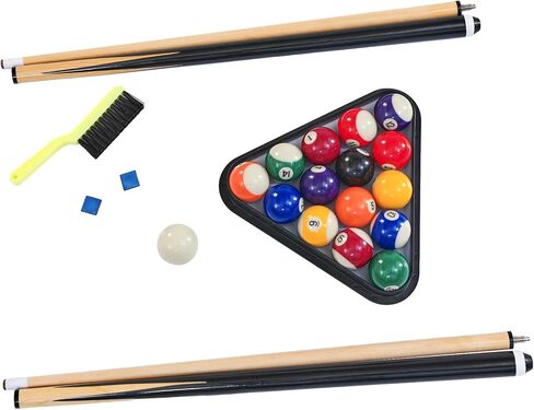 طاولة بلياردو محمولة بطول 6 أقدام مع طاولة بينج بونج 2 في 1 طاولة ألعاب للبالغين والعائلة والرياضات الترفيهية الداخلية مع ملحقات كاملة باللونين الأسود والأزرق in Kuwait